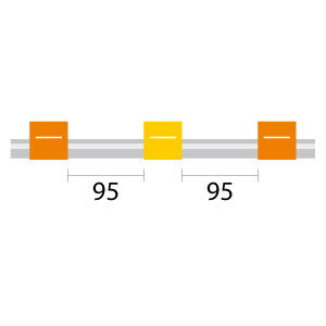 PVC Pump Tube 3tag (95mm) 0.51mm ID Orange/Yellow, (PKT 12), alternative to OEM Part# 1320050