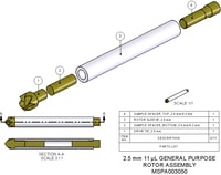 Agilent Technologies, Rotor Assembly, 2.5 mm, 11 uL, Part number: MSPA003050 