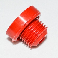 Agilent Technologies, G1/4in Fill Plug, Slotted, Plastic, Red, Part number: 0100-2451 