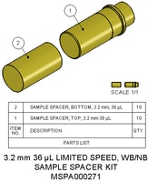 Agilent Technologies, Sample Spacer Kit 3.2mm 36uL High Capcty, Part number: MSPA000271 