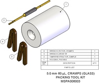 Agilent Technologies, Packing Tool Kit, 5.0 mm, 60uL, CRAMPS, Part number: MSPA006003 