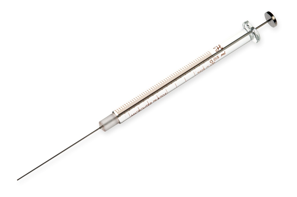 50 µL Microliter Syringe Model 705 N, Cemented Needle, 22s gauge, 2 in, point style 3, Part Number: 80565