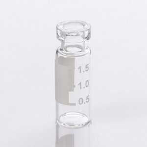 G20163-C41950,  2mL Clear Glass (12x32mm) with Graduated Marking Spot Wide Mouth 11mm Crimp LC/MS Certified Vial, 100/pk,