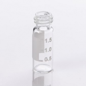 G20163-C13497,  2mL Clear Glass (12x32mm) with Graduated Marking Spot Wide Mouth 10-425 Screw LC/MS Certified Vial, 100/pk,