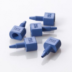 G20163-C13276,  Nut 10-32 One Piece Blue PEEK Male for 1/16&quot;, OD Tubing, 5/pk,