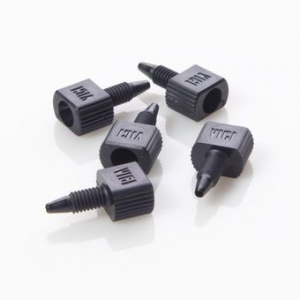 G20163-C13273,  Nut 10-32 One Piece Black PEEK Male for 1/16&quot;, OD Tubing, 5/pk,