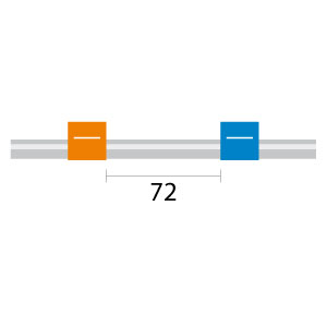 Contour Flared End PVC Pump Tube Short 2tag 0.25mm ID Orange/Blue (PKT 6), alternative to OEM Part# G3280-67047