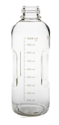 [C2318-1400412] Agilent Technologies, Solvent bottle clear, 1000ml with cap, Part number: 9301-6528 