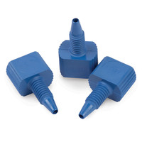 [25324] PEEK Fingertight Fittings, Blue, Flat, 1/16, 10-32, 5000psi, 10-pk, Part Number: 25324