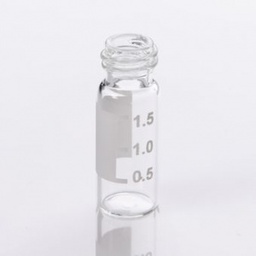 [G20163-C13497] G20163-C13497,  2mL Clear Glass (12x32mm) with Graduated Marking Spot Wide Mouth 10-425 Screw LC/MS Certified Vial, 100/pk,