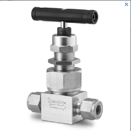 [SS-3NBS2-G] Stainless Steel Severe Service Union Bonnet Needle Valve, 0.35 Cv, 1/8 in. Swagelok Tube Fitting, Ball Stem, Grafoil Packing