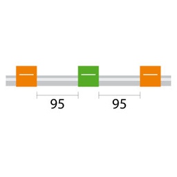 [C2316-729570] PVC Pump Tube 3tag (95mm) 0.38mm ID Orange/Green, (PKT 12), alternative to OEM Part# 1320040