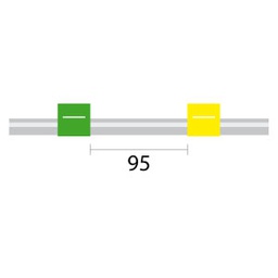 [C2316-800570] Contour Flared End PVC Pump Tube 2tag (95mm) 0.44mm ID Green/Yellow, (PKT 6), alternative to OEM Part# N8152404